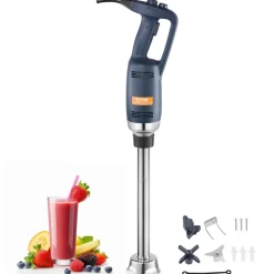 VEVOR Commercial Immersion Blender 500W Power, Hand Held Mixer with 15.7-Inch 304 Stainless Steel Removable Shaft, Electric Stick Blender Variable Speed 4000-16000RPM