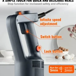 VEVOR Commercial Immersion Blender, 750W 12