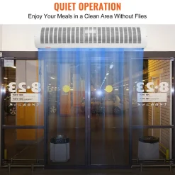 VEVOR 48" Commercial Indoor Air Curtain Super Power 2 Speeds 1650CFM, Wall Mounted Air Curtains for Doors, Indoor Over Door Fan with Heavy Duty Limit Switch, Easy-Install 110V Unheated