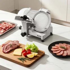 VEVOR Commercial Meat Slicer, 300W Electric Cutter, Removable 10