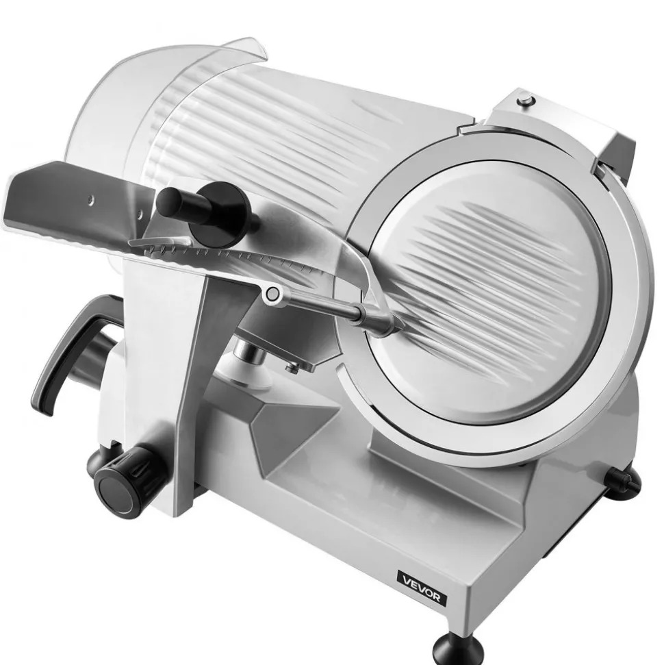 VEVOR Commercial Meat Slicer, 320W Electric Deli Food Slicer with 12" Carbon Steel Blade, Built-In Sharpener & 0-0.6" Adjustable Thickness for Frozen Meat, Ham, Baguett, Steak, UL Approved