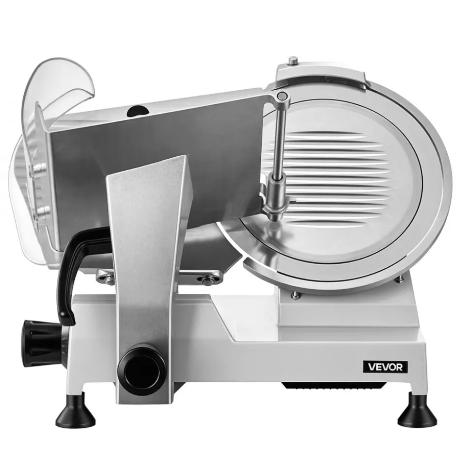 VEVOR Commercial Meat Slicer, 320W Electric Deli Food Slicer with 12" Carbon Steel Blade, Built-In Sharpener & 0-0.6" Adjustable Thickness for Frozen Meat, Ham, Baguett, Steak, UL Approved