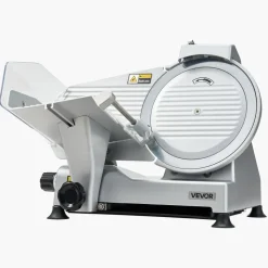 VEVOR Commercial Meat Slicer, 10 inch Electric Deli Slicer Machine, 320W Food-Slicer with SUS420 Blade, 0-0.4 inch Adjustable Thickness, for Frozen Meat, Ham, Baguett, Steak