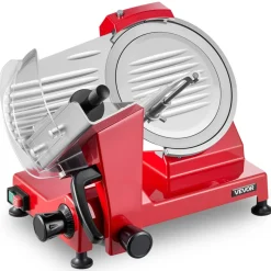 VEVOR Commercial Meat Slicer 340W Electric Deli Food Slicer 10 inch Blade, 350-400RPM Electric Food Slicer, Carbon Steel Blade Meat Slicer, 0-0.47 inch Adjustable Thickness for Commercial and Home Use