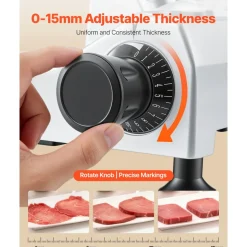VEVOR Commercial Meat Slicer, 400W Electric Cutter, Removable 12