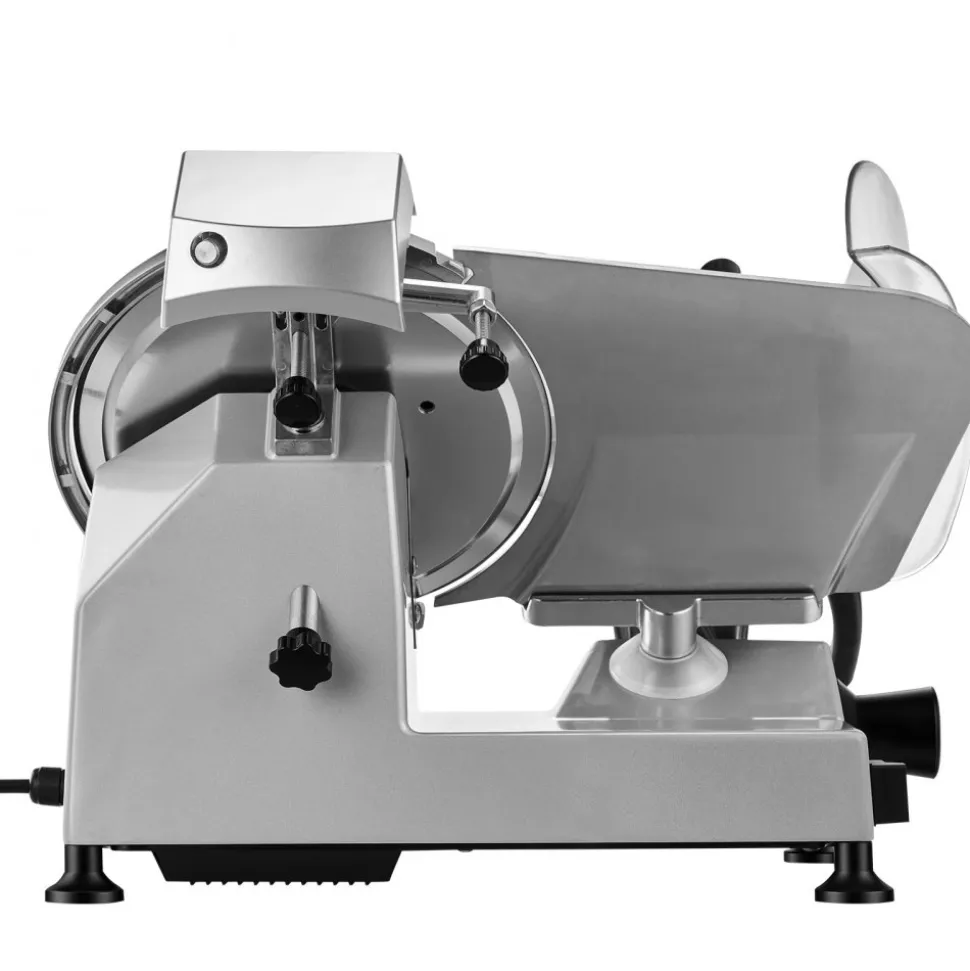 VEVOR 10" Commercial Meat Slicer, 240W Electric Deli Food Slicer with Carbon Steel Blade, Built-In Sharpener & 0-0.47" Adjustable Thickness for Frozen Meat, Ham, Baguett, Steak, UL Approved