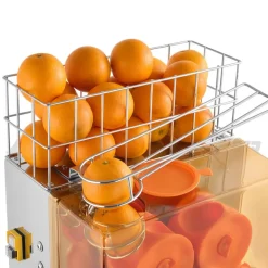 VEVOR Commercial Orange Juicer Machine, 120W Electric Orange Juice Press, Stainless Steel Orange Squeezer for 20 per Minute, Lemon Citrus Pomegranates Extractor with Peels Collecting Bucket
