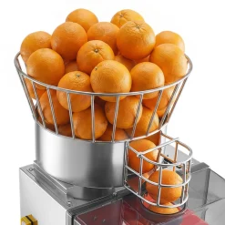 VEVOR Commercial Orange Juicer Machine, 120W Electric Automatic Orange Squeezer, Lemon Citrus Pomegranates Extractor for 20 per Minute, Stainless Steel, with Peel Collecting Bucket, PC Cover