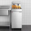 VEVOR Commercial Propane Deep Fryer 90,000 BTU with 2 Baskets, 3-Tube Burner Fryer, Stainless Steel Floor Standing Deep Fryers Cart, 40 lbs Capacity for Restaurants