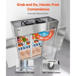 VEVOR Commercial Reach-In Refrigerator 72