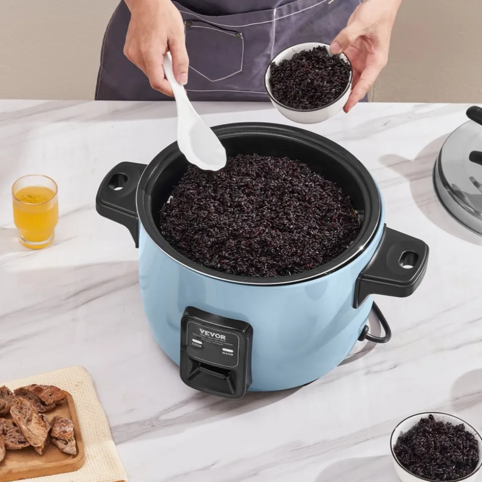 VEVOR Commercial Rice Cooker, 45-Cup Rice Cooker, 9.51 Qt / 9 Liter Large Rice Cooker and Warmer with Nonstick Inner Pot, Fast Cooking and 12-Hour Keep Warm, with Rice Cup and Paddle, for Restaurant