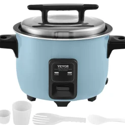 VEVOR Commercial Rice Cooker, 40-Cup Rice Cooker, 8.45 Qt / 8 Liter Large Rice Cooker and Warmer with Nonstick Inner Pot, Fast Cooking and 24-Hour Keep Warm, with Rice Cup and Paddle, for Restaurant