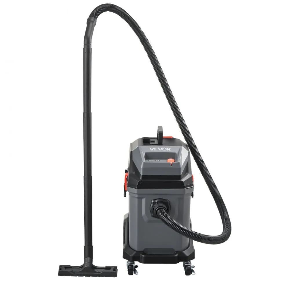 VEVOR Commercial Shop Vac, 11 Gallon Wet Dry Shop Vacuum, 5.5 Peak HP Portable with One-Button Self-Cleaning, 1350W Input, 1.25in x 7ft Hose, 20ft Cord, Industrial-Grade for Jobsite, Workshop