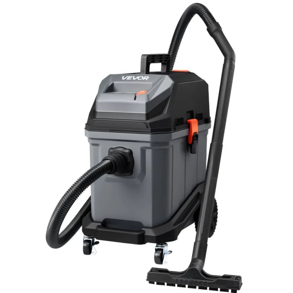 VEVOR Commercial Shop Vac, 11 Gallon Wet Dry Shop Vacuum, 5.5 Peak HP Portable with One-Button Self-Cleaning, 1350W Input, 1.25in x 7ft Hose, 20ft Cord, Industrial-Grade for Jobsite, Workshop