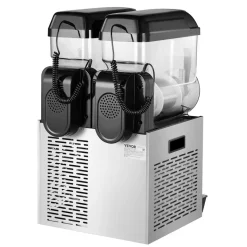 VEVOR Commercial Slushy Machine, 12Lx2 Double Tank Frozen Drink Machine, 96 Cups Stainless Steel Margarita Smoothie Frozen Drink Maker, Slushie Maker for Home Party Restaurants Cafe Bars