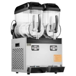 VEVOR Commercial Slushy Machine, 12Lx2 Double Tank Frozen Drink Machine, 96 Cups Stainless Steel Margarita Smoothie Frozen Drink Maker, Slushie Maker for Home Party Restaurants Cafe Bars