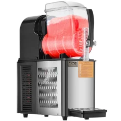 VEVOR Commercial Slushy Machine, 4L Single Tank Frozen Drink Machine, 16 Cups Stainless Steel Margarita Smoothie Frozen Drink Maker, Slushie Maker for Home Party Restaurants Cafe Bars