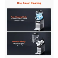 VEVOR Commercial Slushy Machine, 300W 110V, 6L/1.6 Gal 25 Cups Single-Bowl, Stainless Steel Margarita Smoothie Frozen Drink Maker, Slushie Machine for Cafes Restaurants Bars Home Use