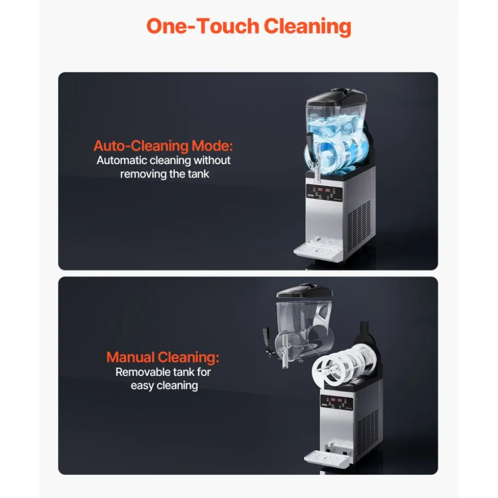 VEVOR Commercial Slushy Machine, 300W 110V, 6L/1.6 Gal 25 Cups Single-Bowl, Stainless Steel Margarita Smoothie Frozen Drink Maker, Slushie Machine for Cafes Restaurants Bars Home Use