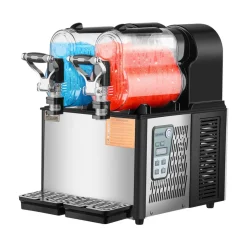 VEVOR Commercial Slushy Machine, 3Lx2 Double Tank Frozen Drink Machine, 24 Cups Stainless Steel Margarita Smoothie Frozen Drink Maker, Slushie Maker for Home Party Restaurants Cafe Bars