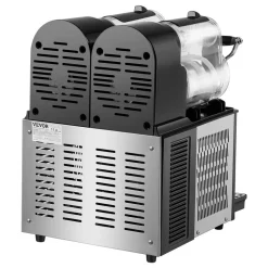 VEVOR Commercial Slushy Machine, 3Lx2 Double Tank Frozen Drink Machine, 24 Cups Stainless Steel Margarita Smoothie Frozen Drink Maker, Slushie Maker for Home Party Restaurants Cafe Bars