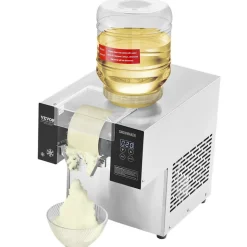 VEVOR Commercial Snowflake Ice Machine, 375LBS/24H Snowflake Ice Maker, Stainless Steel Ice Shaver Machine, Electric Snow Cone Maker, Air Cooling System for Rapid Heat Dissipation, for Bakery, Cafe