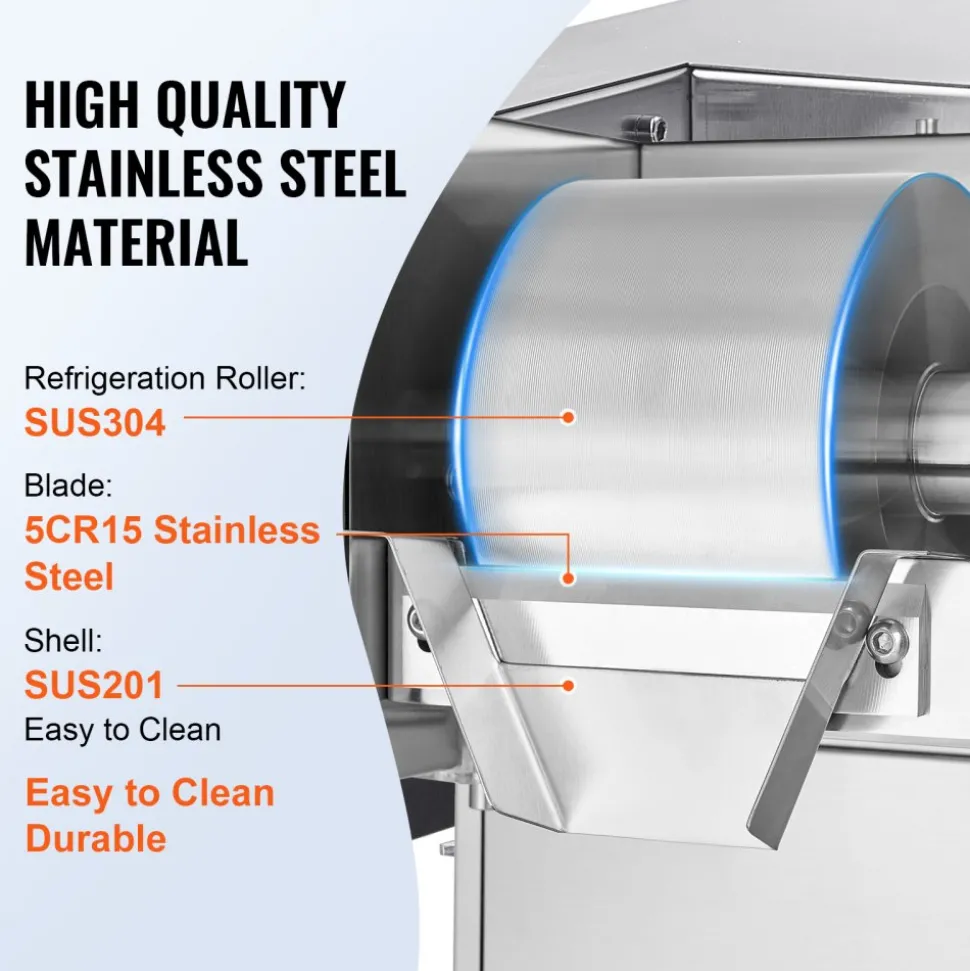 VEVOR Commercial Snowflake Ice Machine, 375LBS/24H Snowflake Ice Maker, Stainless Steel Ice Shaver Machine, Electric Snow Cone Maker, Air Cooling System for Rapid Heat Dissipation, for Bakery, Cafe
