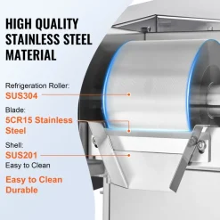 VEVOR Commercial Snowflake Ice Machine, 507LBS/24H Snowflake Ice Maker, Stainless Steel Ice Shaver Machine, Electric Snow Cone Maker, Air Cooling System for Rapid Heat Dissipation, for Bakery, Cafe