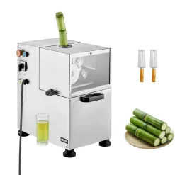 VEVOR Commercial Sugar Cane Juicer, 800W Electric Sugarcane Juicer Machine with 661LBS/H High Output, 4 Stainless Steel Rollers, Sugar Cane Press Juice Extractor Squeezer for Home/Commercial Use