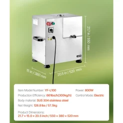 VEVOR Commercial Sugar Cane Juicer, 800W Electric Sugarcane Juicer Machine with 661LBS/H High Output, 4 Stainless Steel Rollers, Sugar Cane Press Juice Extractor Squeezer for Home/Commercial Use