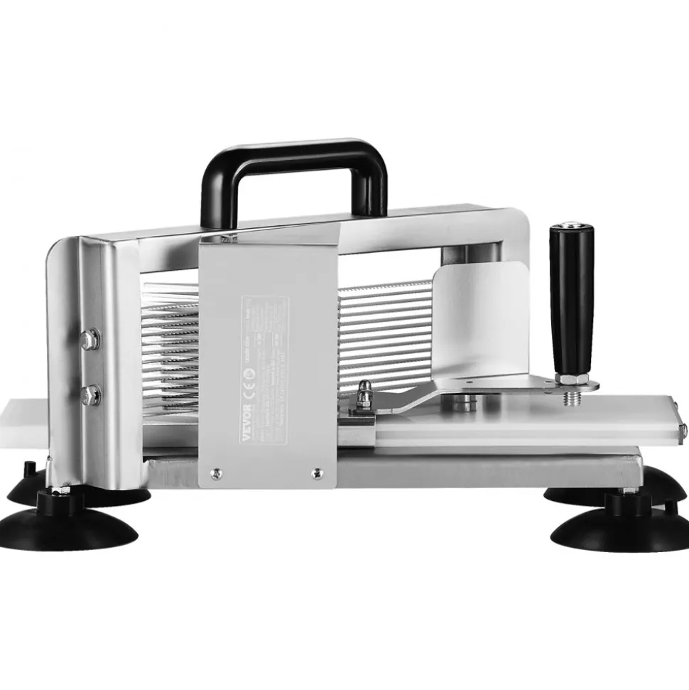 VEVOR Commercial Tomato Slicer, 3/16 inch Tomato Cutter Slicer, Stainless Steel Heavy Duty Tomato Slicer Machine, Manual Tomato Slicer with Non-slip Feet, for Cutting Tomatoes, Cucumbers, Bananas