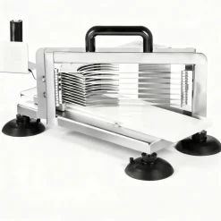 VEVOR Commercial Tomato Slicer, 3/8 inch Tomato Cutter Slicer, Stainless Steel Heavy Duty Tomato Slicer Machine, Manual Tomato Slicer with Non-slip Feet, for Cutting Tomatoes, Cucumbers, Bananas