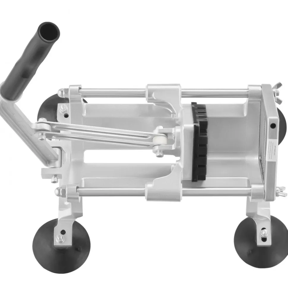 VEVOR Commercial Vegetable Slicer, 1/2 inch Fruit Slicer, Stainless Steel and Aluminum Alloy Vegetable Cutter Slicer Machine, Manual Slicer with Non-slip Feet, for Radishes, Onions, Potatoes, Lemons