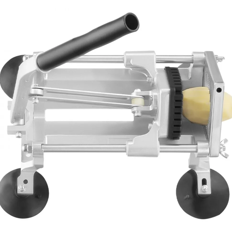 VEVOR Commercial Vegetable Slicer, 3/8 inch Fruit Slicer, Stainless Steel and Aluminum Alloy Vegetable Cutter Slicer Machine, Manual Slicer with Non-slip Feet, for Radishes, Onions, Potatoes, Lemons