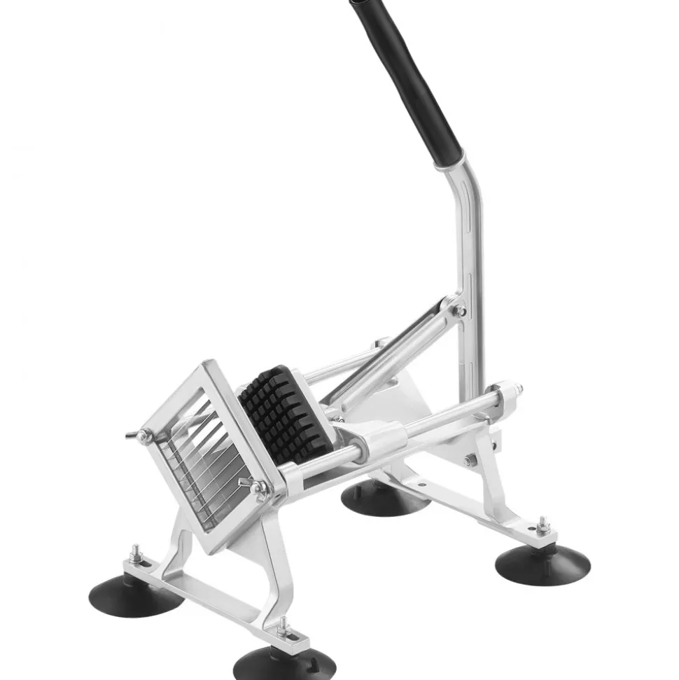 VEVOR Commercial Vegetable Slicer, 3/8 inch Fruit Slicer, Stainless Steel and Aluminum Alloy Vegetable Cutter Slicer Machine, Manual Slicer with Non-slip Feet, for Radishes, Onions, Potatoes, Lemons