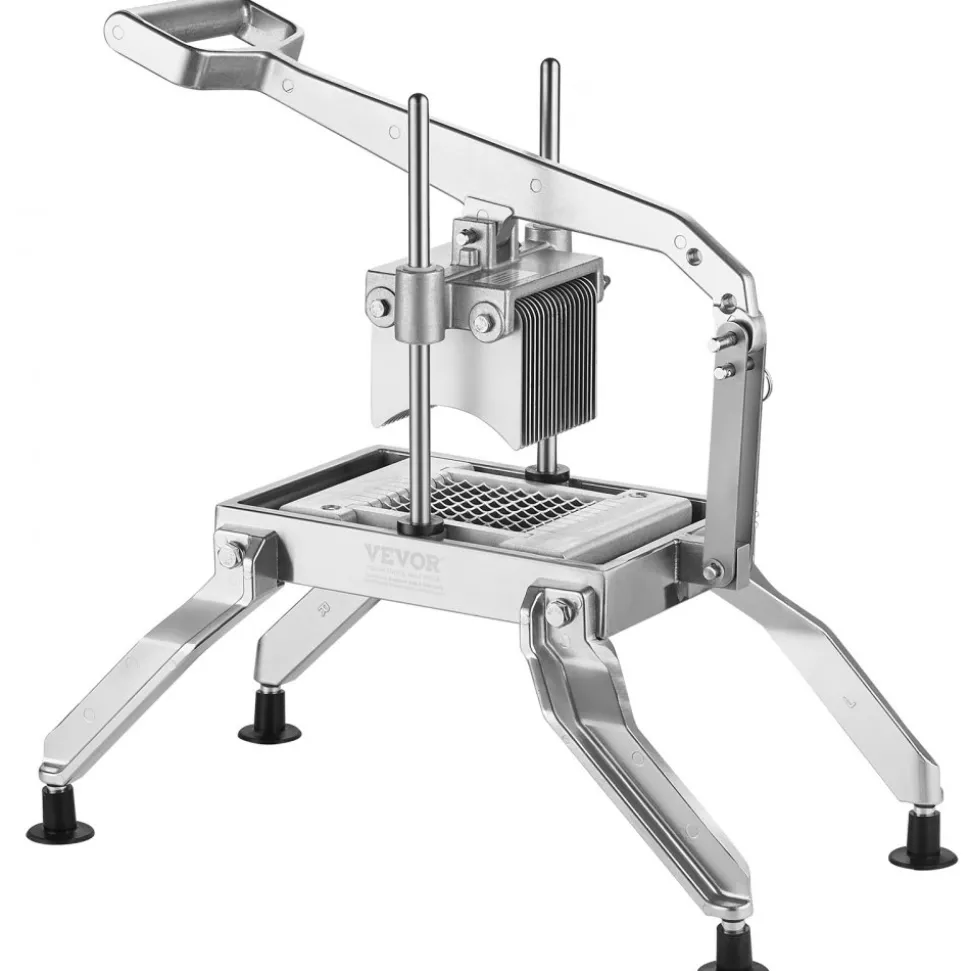 VEVOR Commercial Vegetable Slicer, 1/4 and 1/2 inch Tomato Slicer, Stainless Steel and Aluminum Alloy Vegetable Cutter Slicer, Manual Tomato Slicer with Non-slip Feet, for Tomatoes, Onions, Potatoes