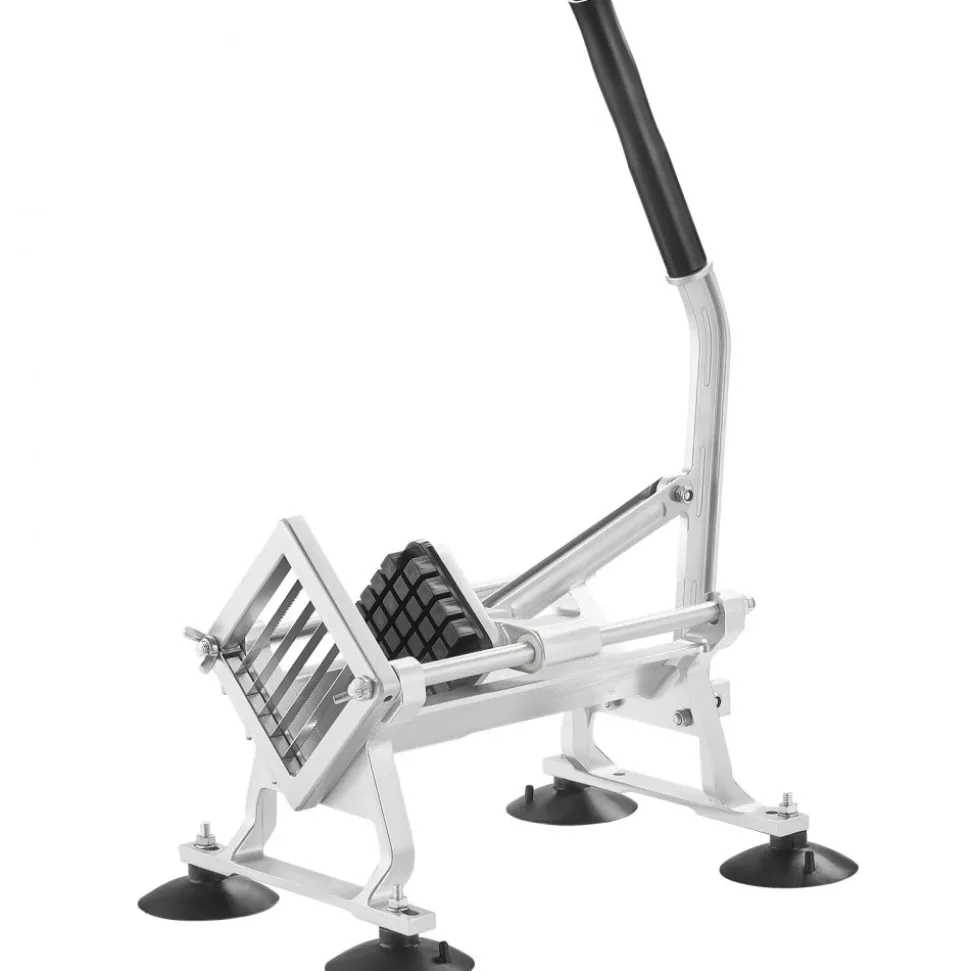 VEVOR Commercial Vegetable Slicer, 1/4"+3/8"+1/2" Fruit Slicer, Stainless Steel and Aluminum Alloy Vegetable Cutter Slicer Machine, Manual Slicer with Non-slip Feet, for Radishes, Onions, Potatoes