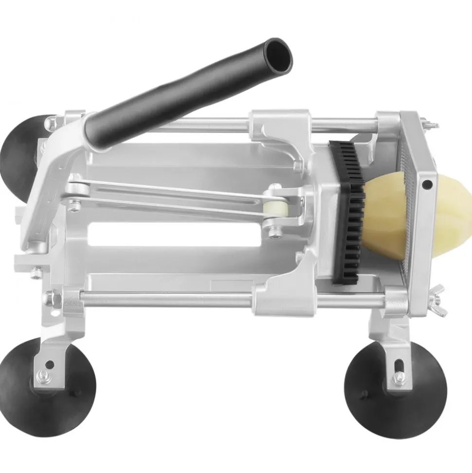 VEVOR Commercial Vegetable Slicer, 1/4 inch Fruit Slicer, Stainless Steel and Aluminum Alloy Vegetable Cutter Slicer Machine, Manual Slicer with Non-slip Feet, for Radishes, Onions, Potatoes, Lemons