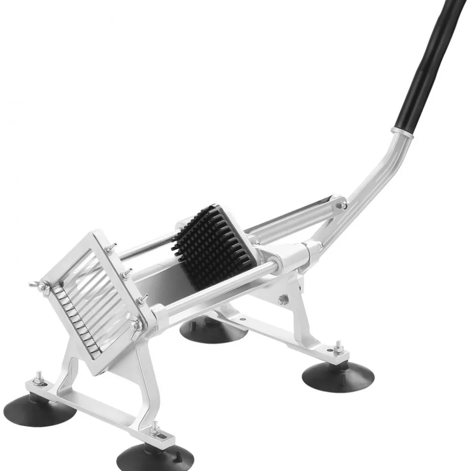 VEVOR Commercial Vegetable Slicer, 1/4 inch Fruit Slicer, Stainless Steel and Aluminum Alloy Vegetable Cutter Slicer Machine, Manual Slicer with Non-slip Feet, for Radishes, Onions, Potatoes, Lemons