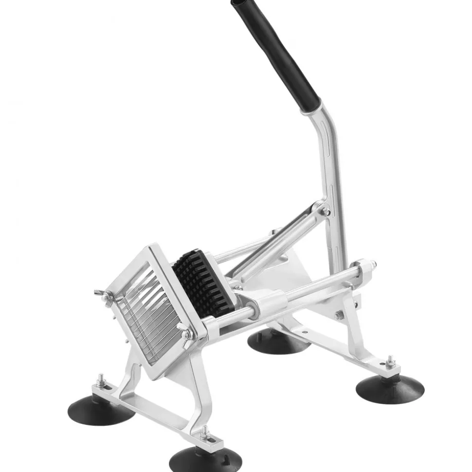 VEVOR Commercial Vegetable Slicer, 1/4 inch Fruit Slicer, Stainless Steel and Aluminum Alloy Vegetable Cutter Slicer Machine, Manual Slicer with Non-slip Feet, for Radishes, Onions, Potatoes, Lemons