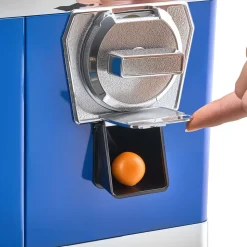 VEVOR Commercial Vending Machine, Four Compartment Rotatable Gumball and Candy Dispenser, Adjustable Height Coin Operated Candy Bank with Iron Stand, for Business Toy Capsules Bouncy Balls Nut, Blue