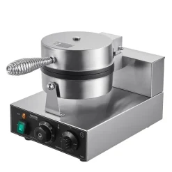 VEVOR Commercial Waffle Maker, 10PCS Rectangle Waffle Baker Machine, 1550W Non-Stick Stainless Steel Belgian Waffle Iron with Temp and Time Control, Handle, for Restaurant Bakery Snack Bar Family