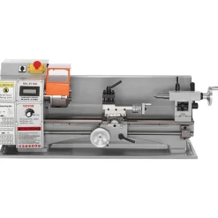 VEVOR Compact Metal Lathe, 7'' x 16'', 800W, Precision Desktop Metalworking Lathe, Variable Speed 150-2500 RPM, Includes 3.9'' 3-jaw Chuck & Tool Box for Detailed Part Crafting