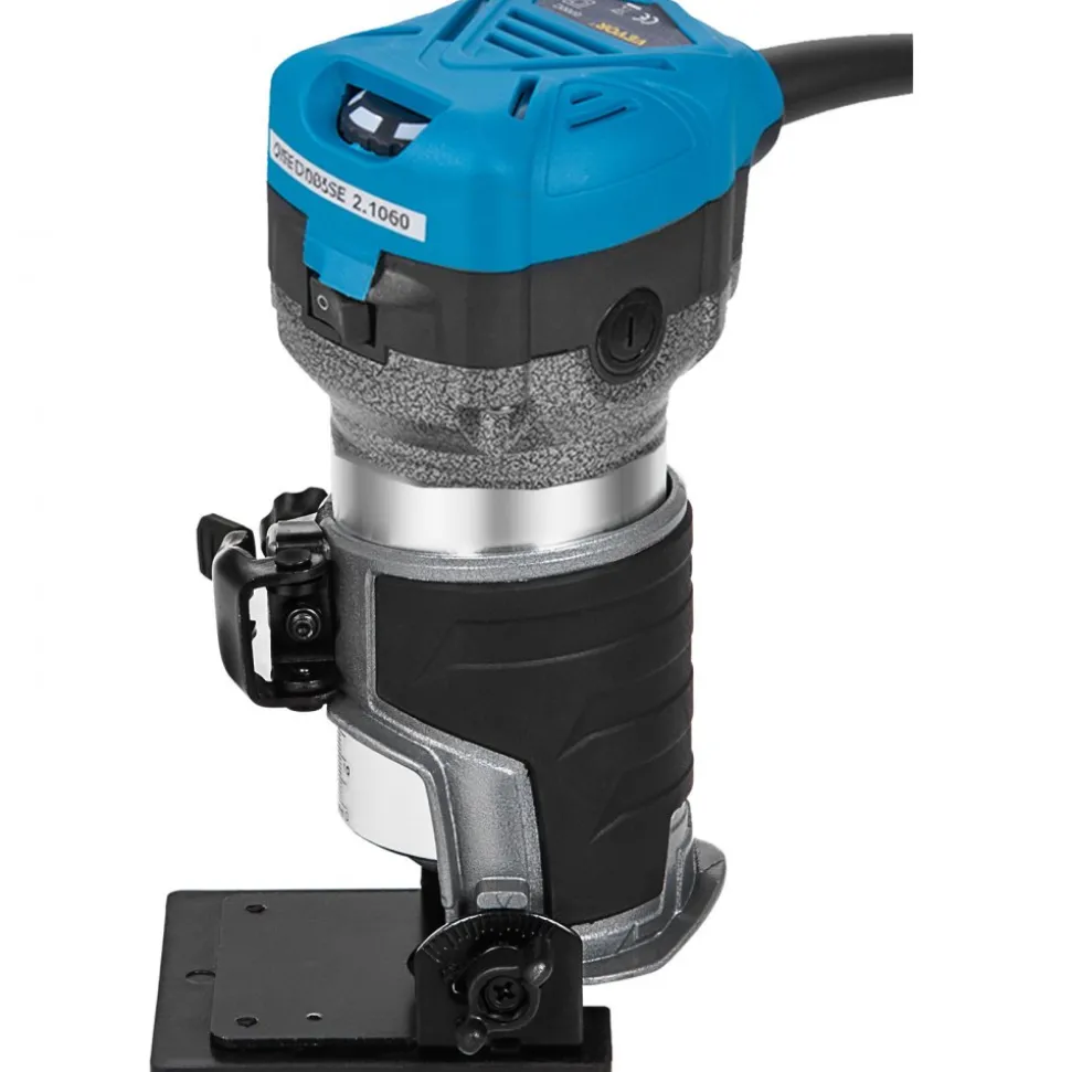 VEVOR Compact Router 1.25HP With Fixed Base, Plunge Base and Tilt Base, Variable Speed Wood Router Kit Max Torque 30,000RPM 800W For Woodworking & Furniture Manufacturing