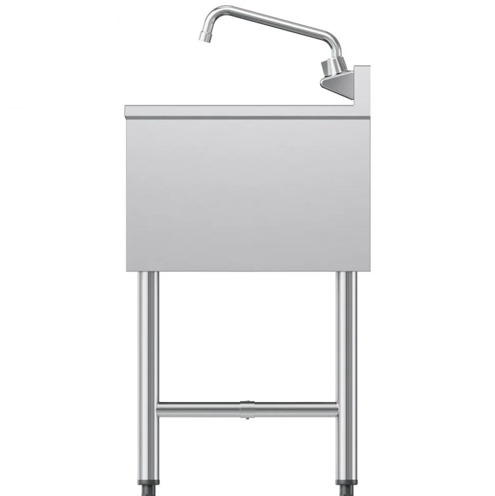 VEVOR 3 Compartment Sink, 18-Gauge 304 Stainless Steel, 10" x 14" x 10" Bowl Size, 3 Bay Commercial Under Bar Sink with Double Drainboard and Backsplash for Kitchen, Restaurant, Food Truck & Home Use
