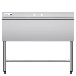 VEVOR 3 Compartment Sink, 18-Gauge 304 Stainless Steel, 10
