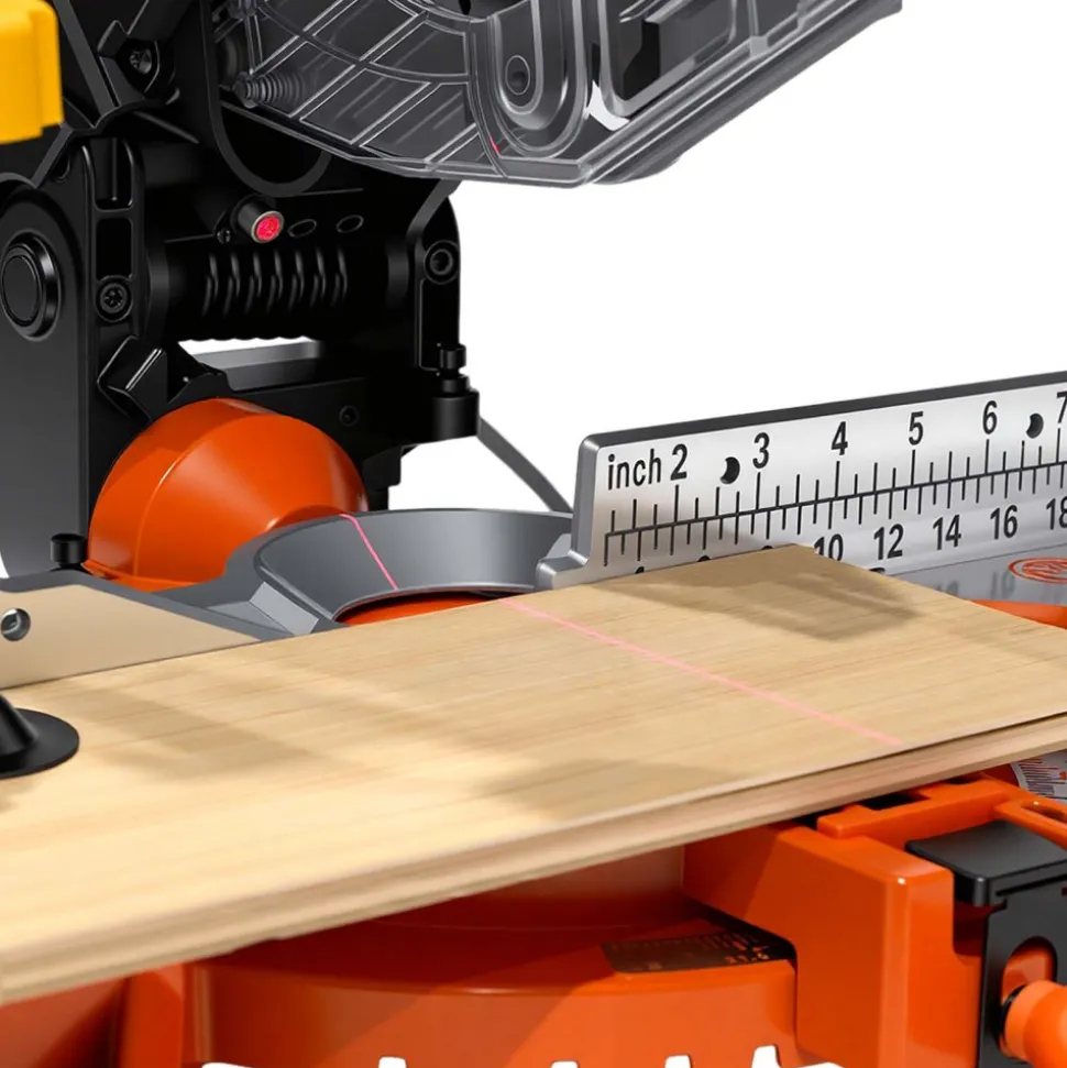 VEVOR Compound Miter Saw, 8-1/4 inch Blade, 2-in-1 Miter/Table Saw, with Precision Laser Alignment, Adjustable Angles, 4800 RPM, with Splash Guard, for Cutting Wood, Metals, Laminates, and Plastic