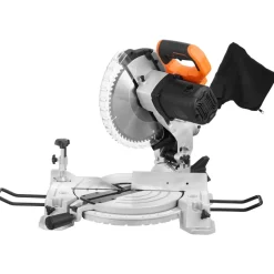 VEVOR Compound Miter Saw, 10-Inch Blade, 15 Amp Motor, 60-Tooth, Corded Single Bevel 0-45°, LED Precision Alignment, Angle Adjustable, Lightweight Cast Aluminum Base, for Wood, Composite Decking