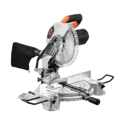 VEVOR Compound Miter Saw, 10-Inch Blade, 15 Amp Motor, 60-Tooth, Corded Single Bevel 0-45°, LED Precision Alignment, Angle Adjustable, Lightweight Cast Aluminum Base, for Wood, Composite Decking