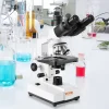 VEVOR Compound Trinocular Microscope, 40X-5000X Magnification Trinocular Compound Lab Microscope with Two-Layer Mechanical Stage, External Interface, LED Illumination and Microscope Slides Included